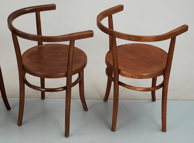 KARMSTOLAR, 4st, Thonet, 1900-talets andra hälft.