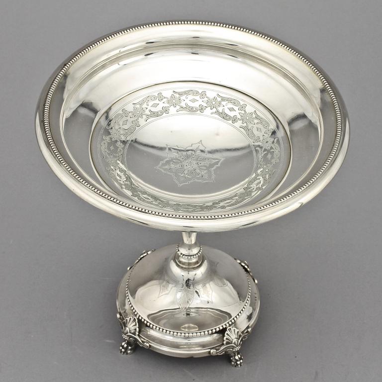 UPPSATSSKÅL, silver, Lars Larson & Co, Stockholm, 1877.