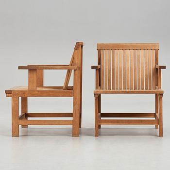 John Kandell, a pair of easy chairs, protypes probably made by cabinetmaker David Sjölinder 1950's.