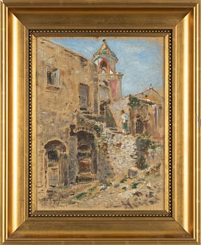 Wilhelm von Gegerfelt, olja på duk/papp-pannå, signerad.