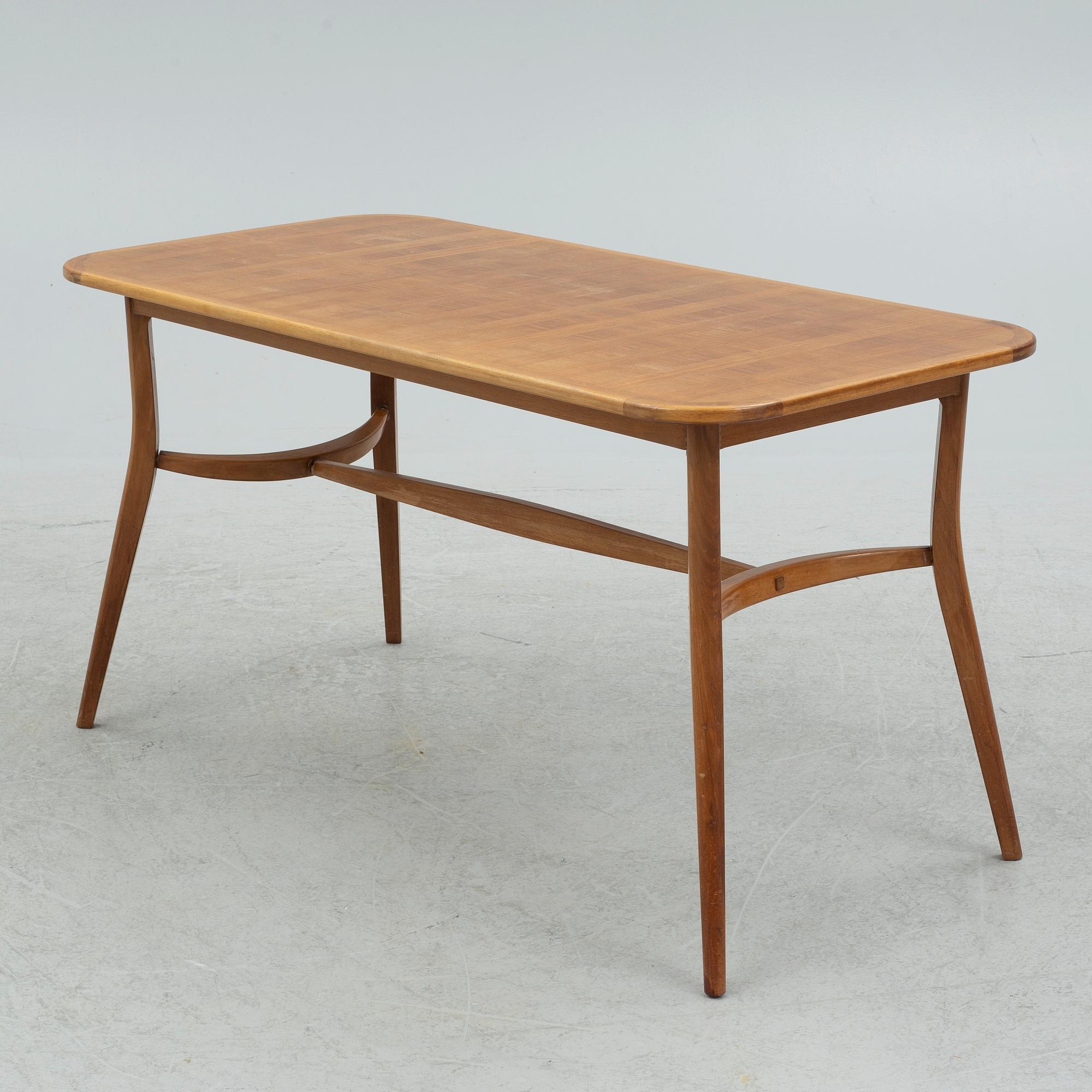 Carl Axel Acking, soffbord, snickare Bertil Andersson, 1955.