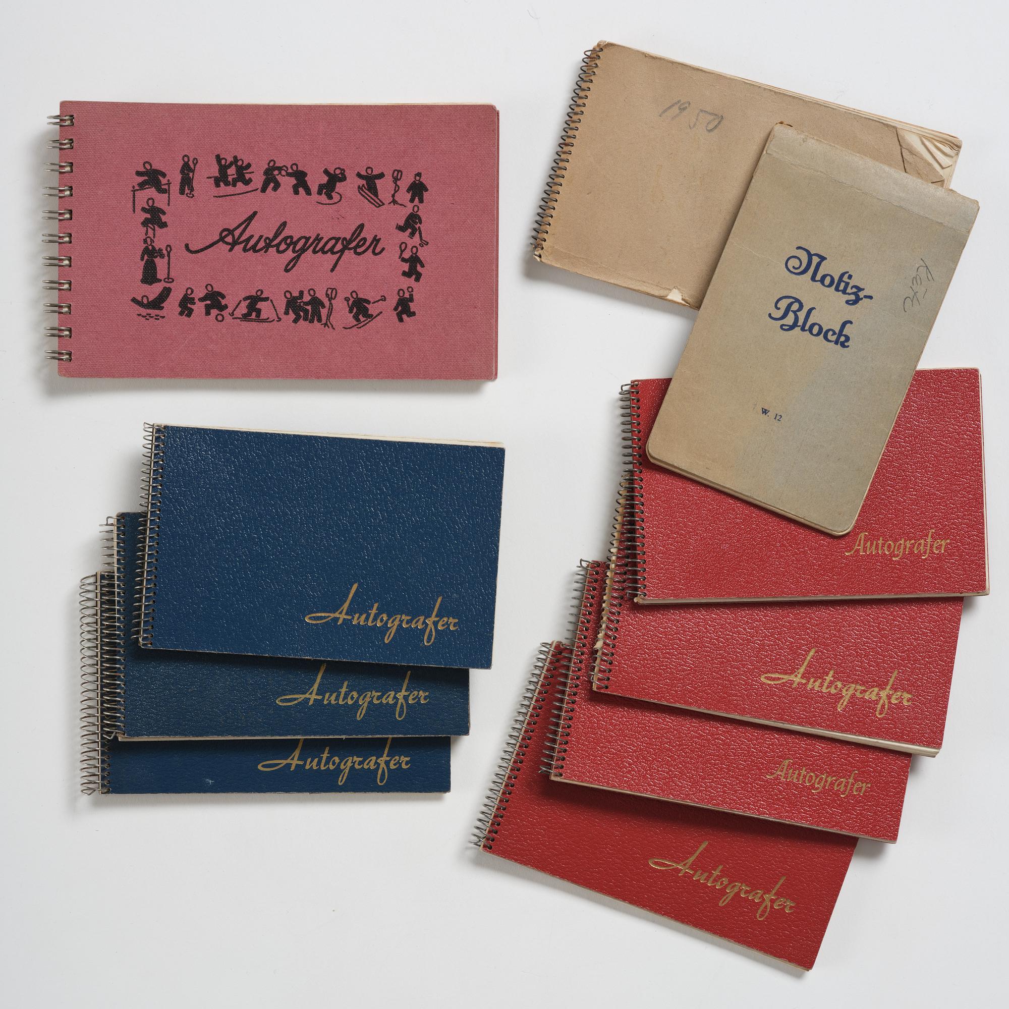 Lotte Laserstein, 10 små skissblock med teckningar.