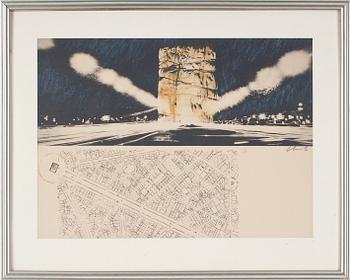 Christo & Jeanne-Claude · CHRISTO (USA), färglitografi, numrerad 144/300 och signerad.