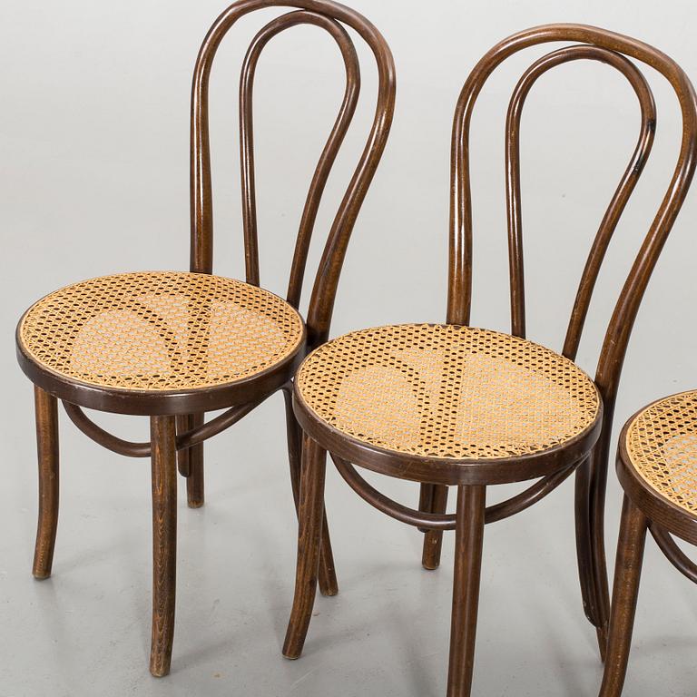 STOLAR, 4 st, 1900-talets andra hälft. Thonet-stil.