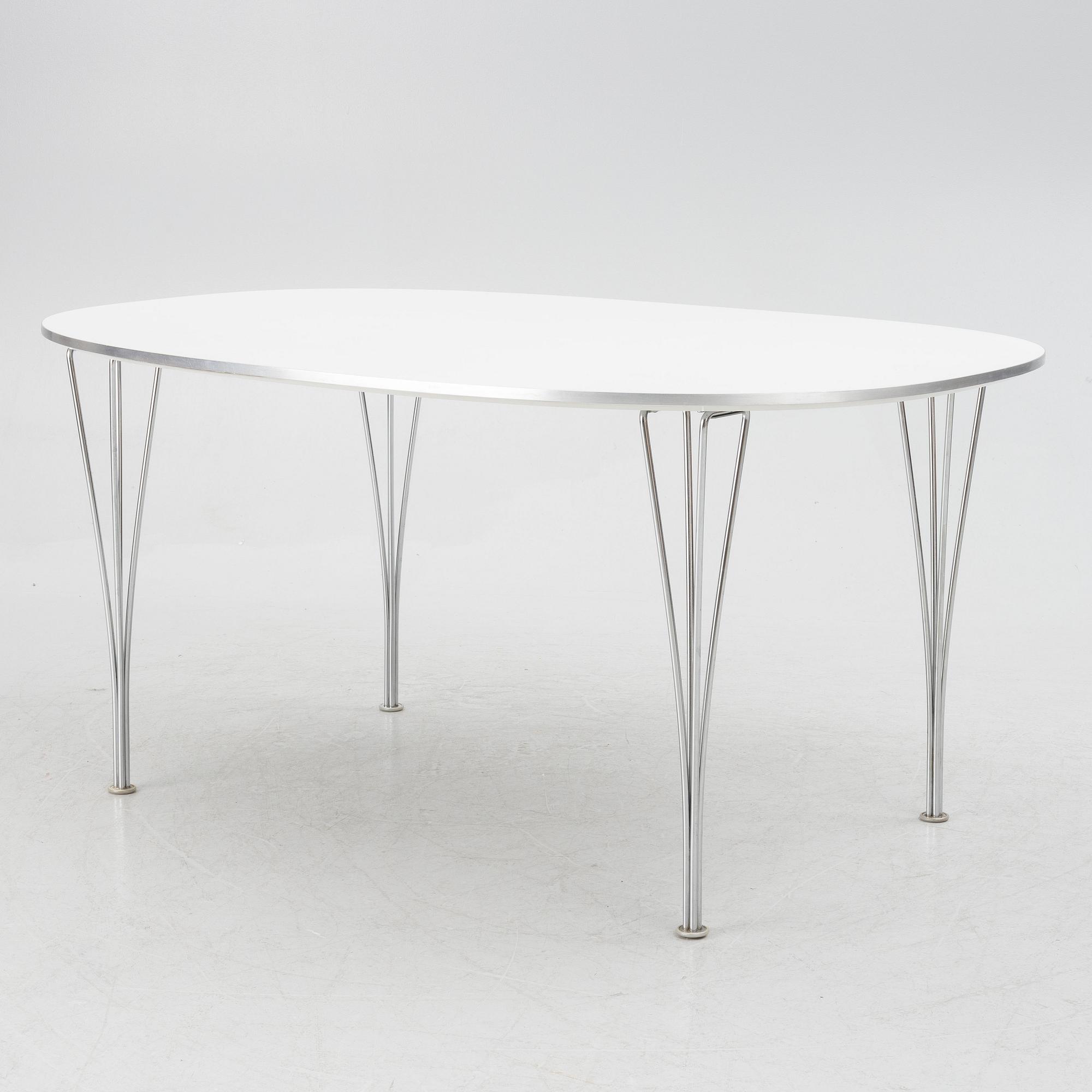Bruno Mathsson & Piet Hein, A 'Super elliptical' dining table, Fritz Hansen, Denmark 1999.