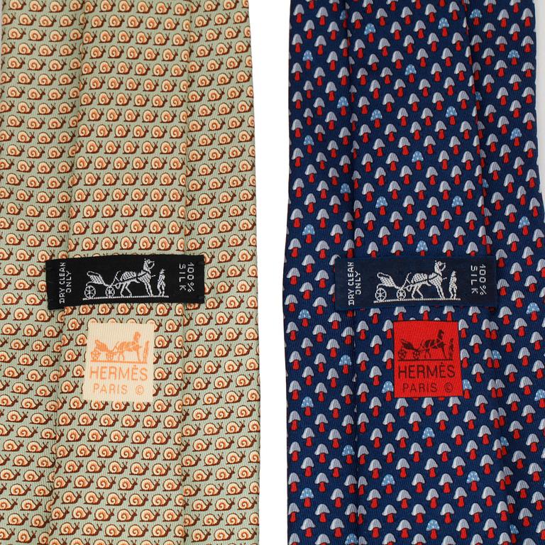 HERMÈS, two silk ties.