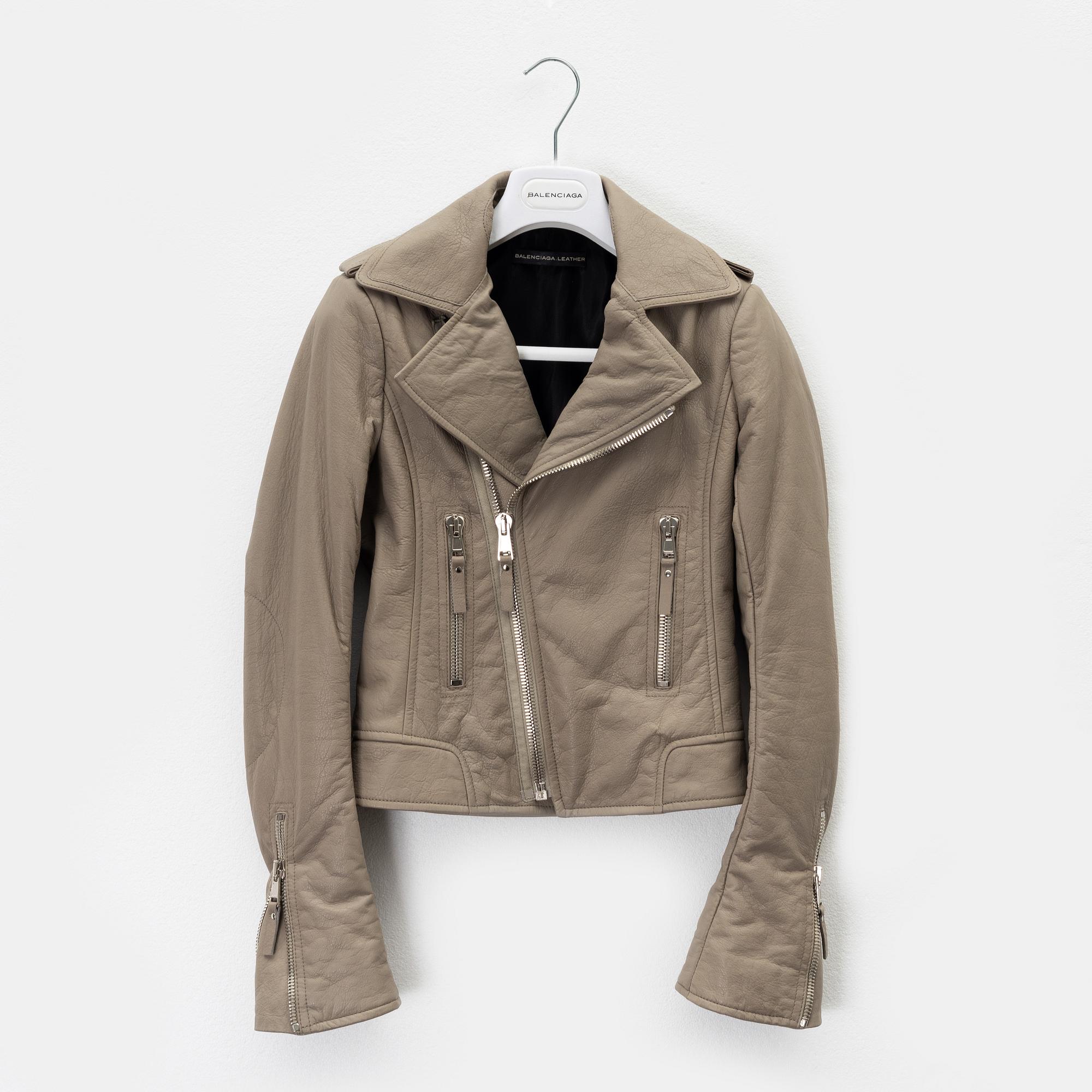 Balenciaga, a leather jacket, size 36.