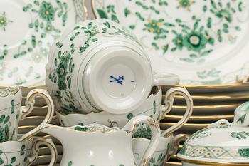 KAFFESERVIS, 28 del, porslin, Meissen, 1900-talets senare hälft.