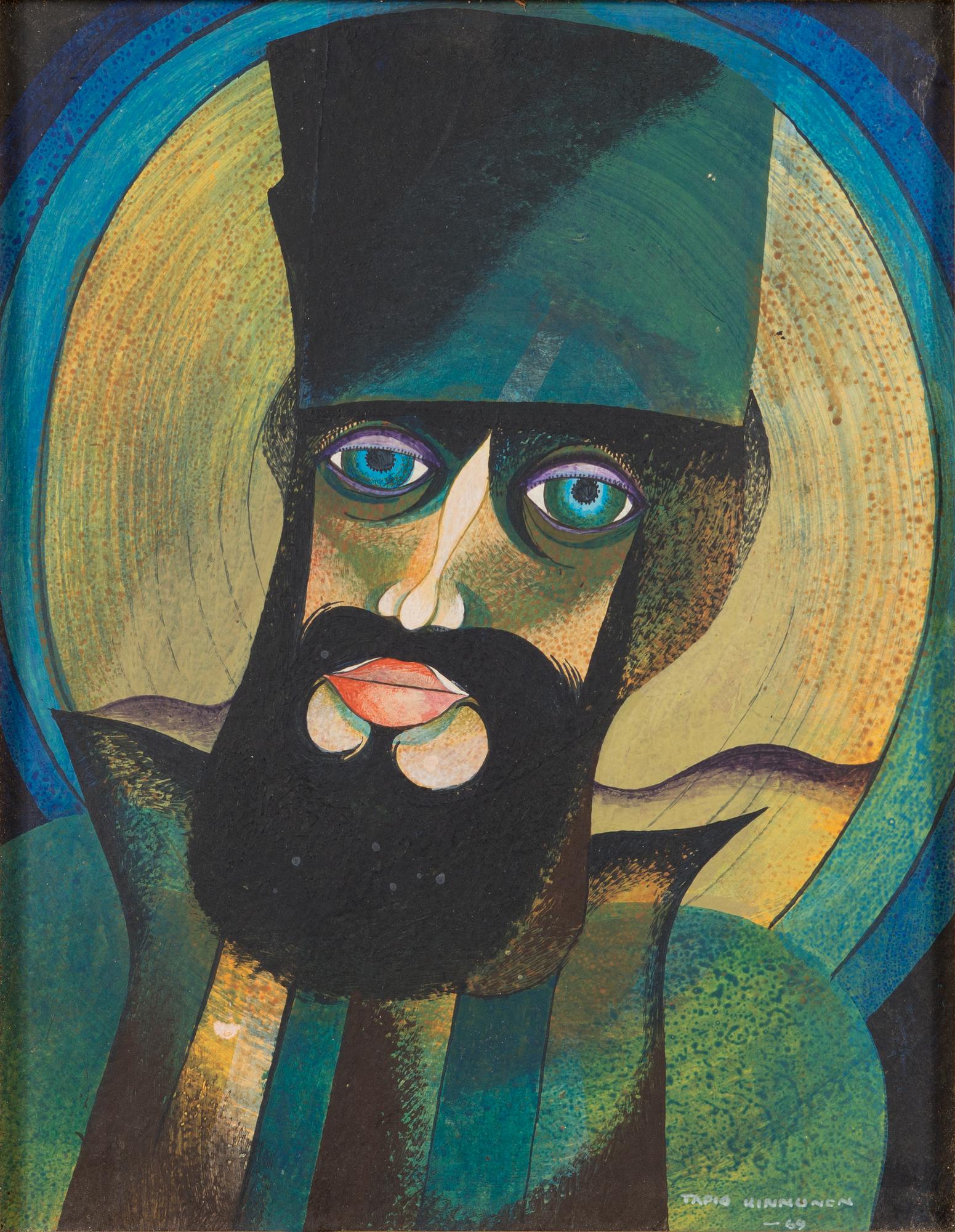 Tapio Kinnunen, gouache och bladteknik på papper, signerad och daterad -69.