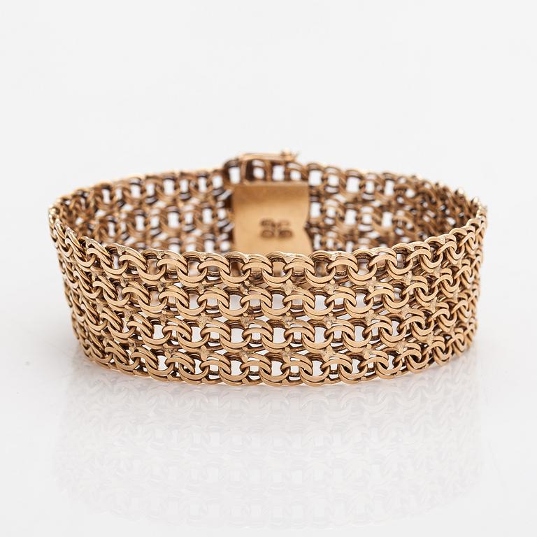 Armband, 14K guld. Bismarcklänk, Westerback, Helsingfors 1968.