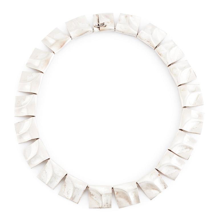 Björn Weckström, collier sterlingsilver "Galaktiska toppar", Finland 1985.