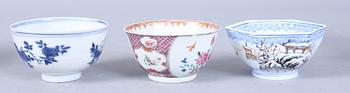 PARTI PORSLIN, 6 delar, Kina, 1700/1800-tal.