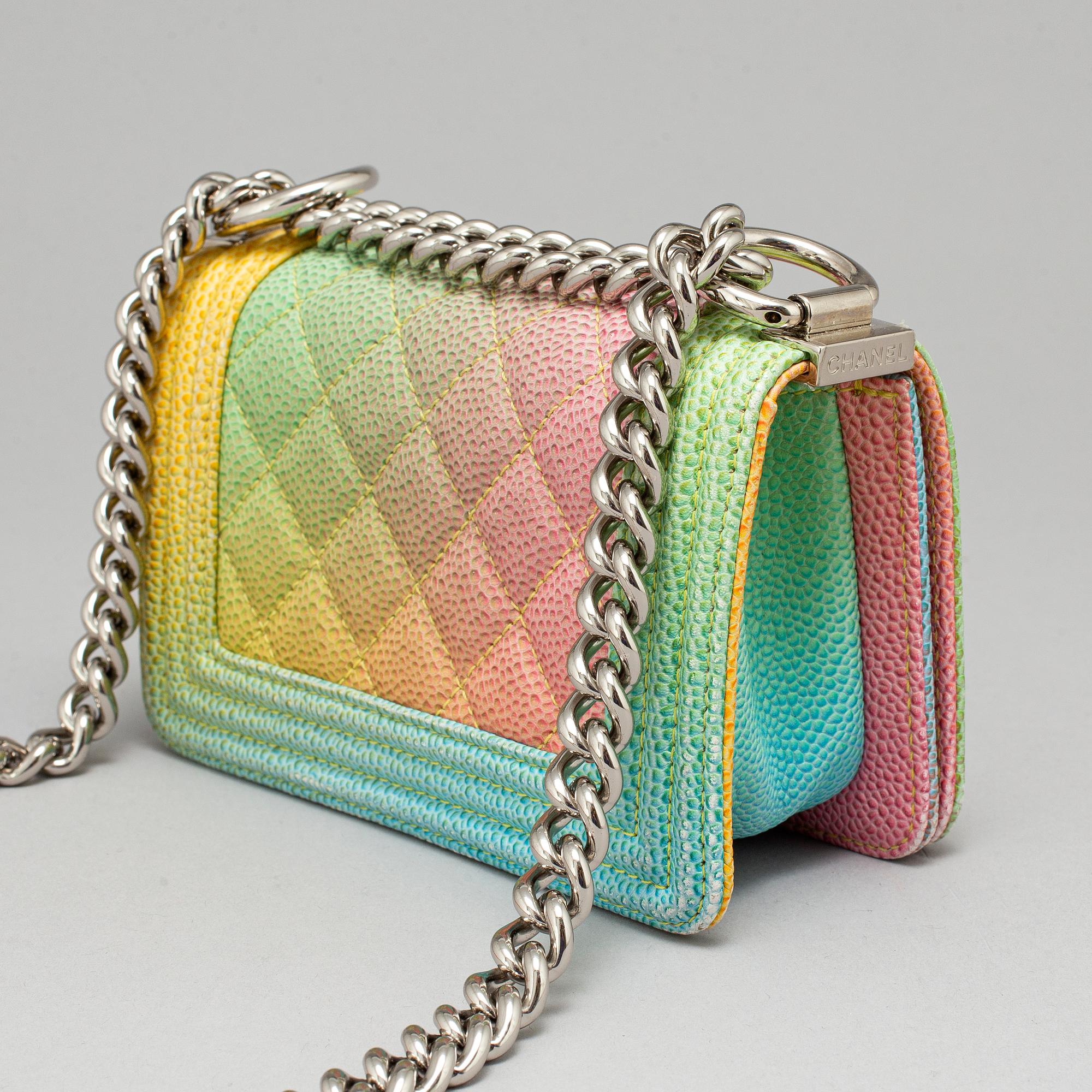 Chanel rainbow boy bag 2018 on sale