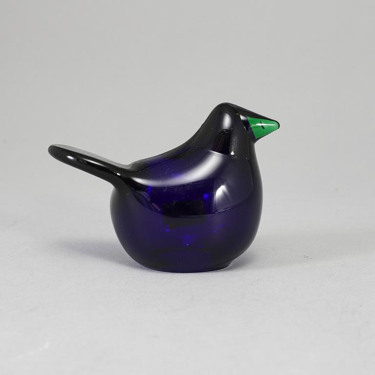 OIVA TOIKKA, glasfågel, Green Flycatcher 1972, signerad O.Toikka, Nuutajärvi Notsjö.