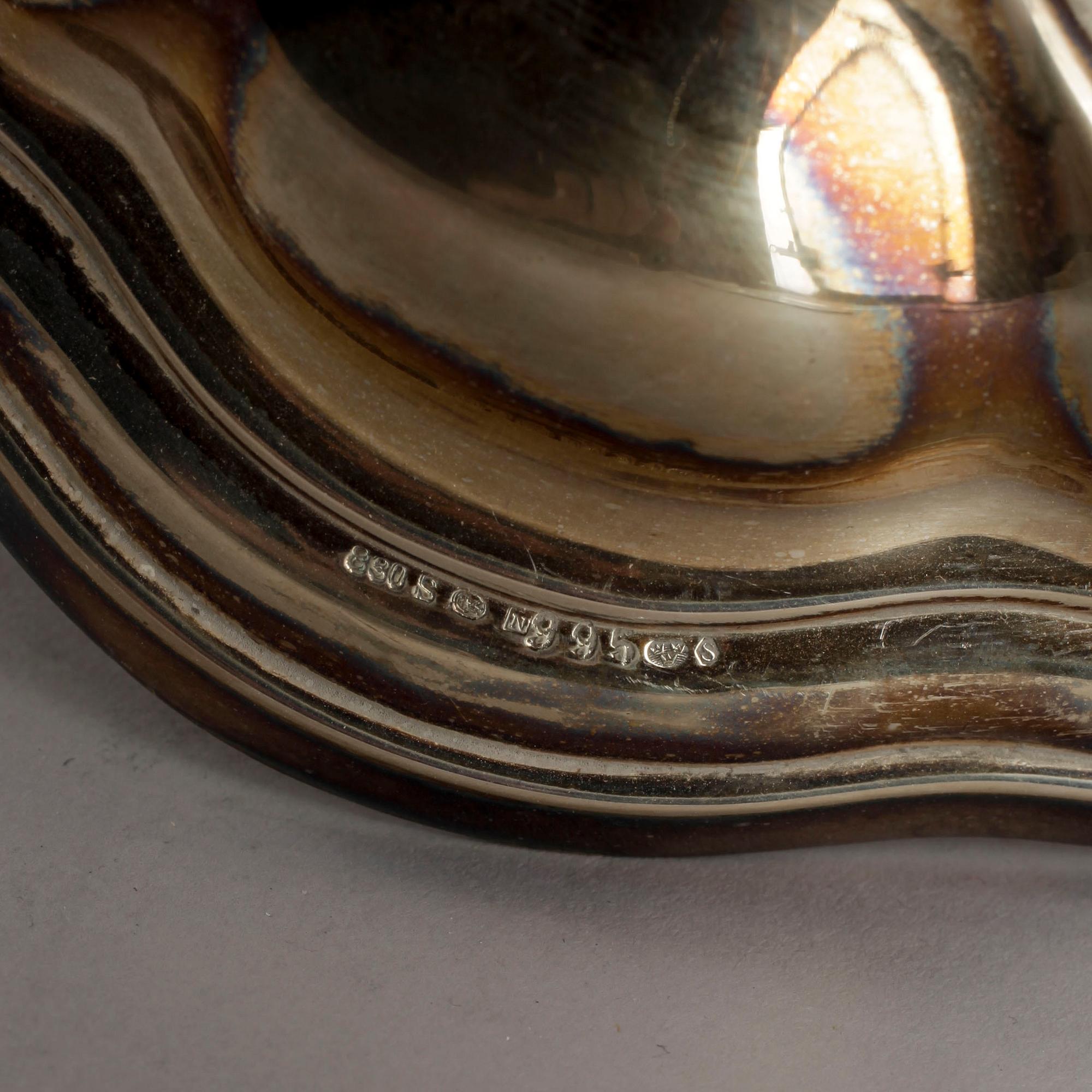 PARTI SILVER, 3 delar, bla C G Hallberg, Stockholm, 1919. Totalvikt: ca 519 gram.