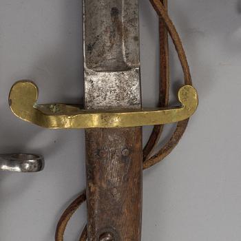 Four 18/19th century bayonets.