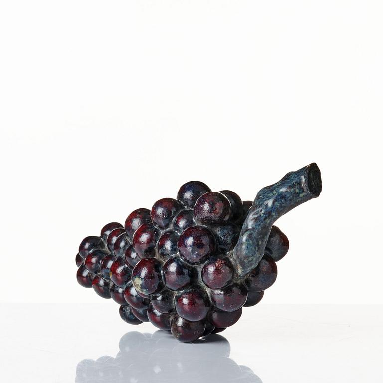 Hans Hedberg, a faience sculpture of a bunch of grapes, Biot, France.