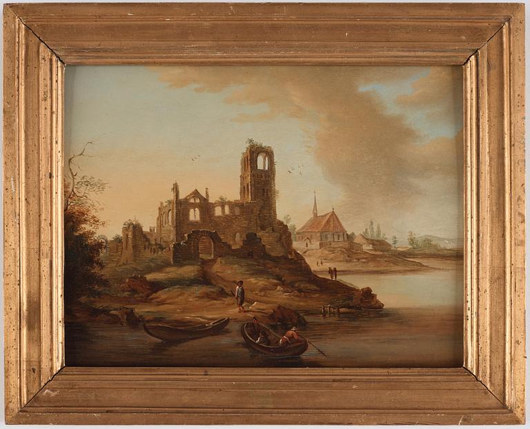 Johan Sevenbom, Landscape with the ruins of a church.