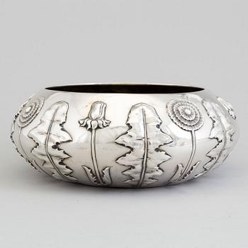 S & M BENZEN, skål, silver, jugend,  Köpenhamn, 1905.