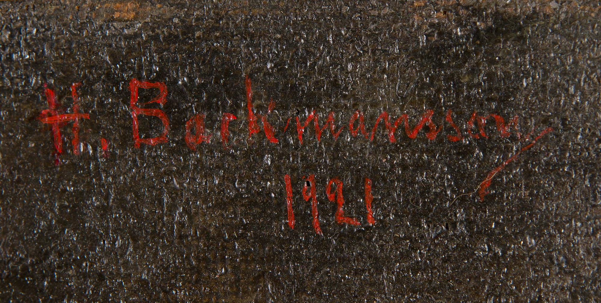 Hugo Backmansson, Self-Portrait.