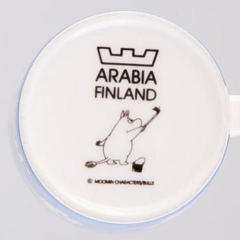 MOOMIN-MUG, porcelain, 'Mug blue', Moomin Characters, Arabia 1990-1996.