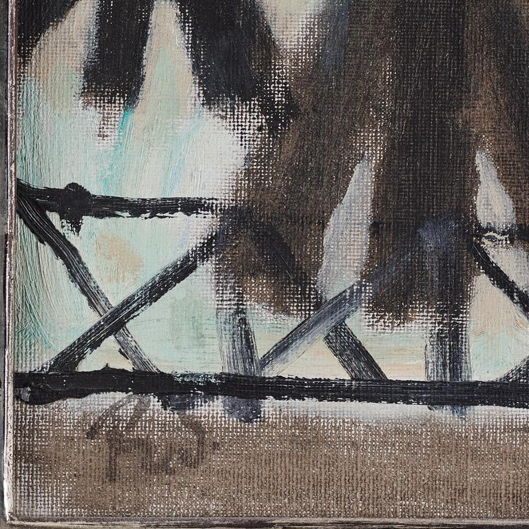 Ragnar Sandberg, By the harbour, man on bike.