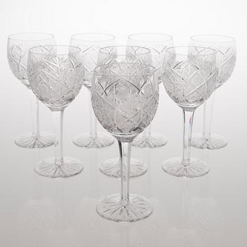 A set of 16 mid 20th century drinking glasses.