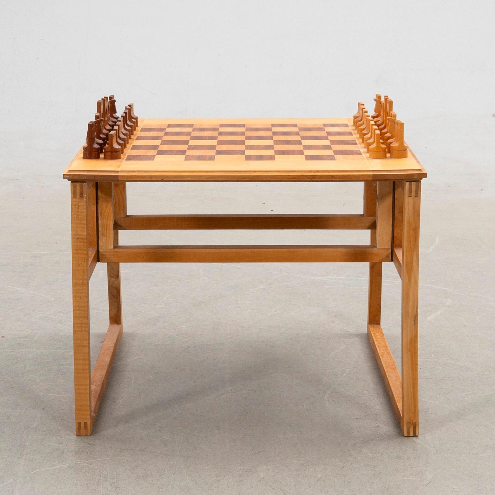 Rud Thygesen & Johnny Sörensen, chess table, for PP Möbler, Denmark, second half of the 20th century.