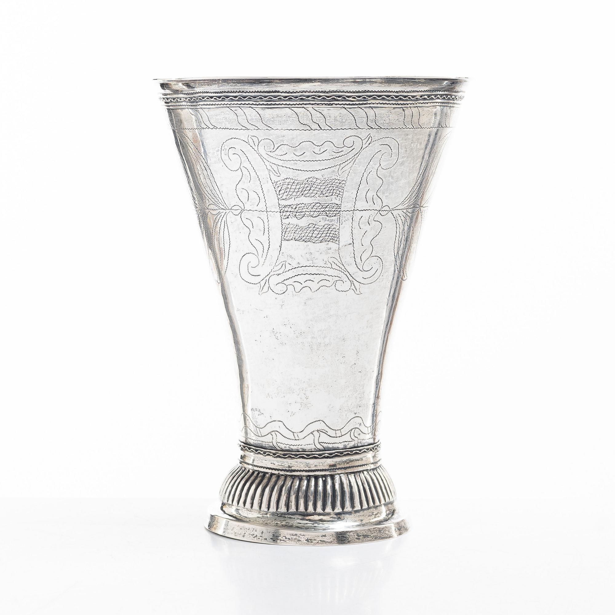 Anders Hjulström, bägare, silver, Köping 1798.