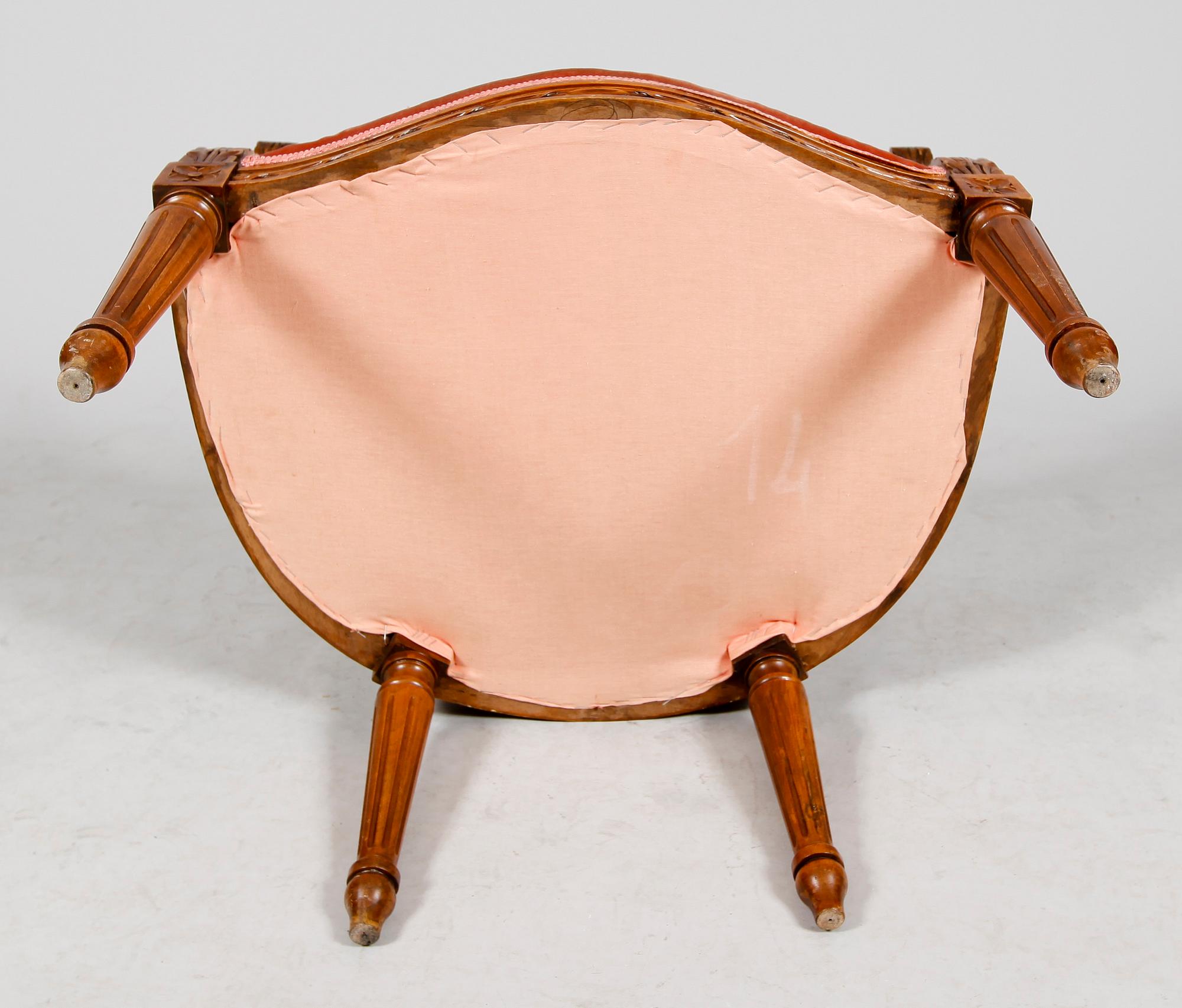 KARMSTOL, gustaviansk stil, 1900-talets mitt.