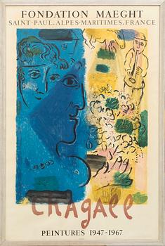 MARC CHAGALL, 2 colour lithographic posters.