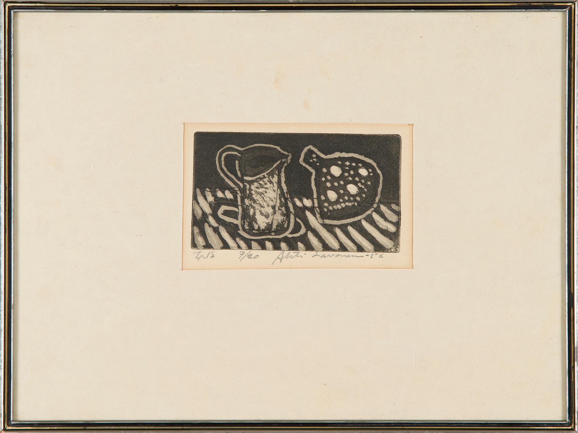 Ahti Lavonen, Asetelma.