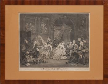 WILLIAM HOGARTH, 5 st, etsningar, 1745.