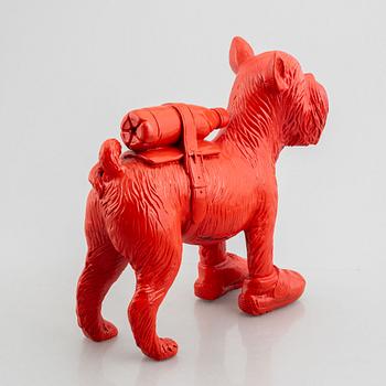 William Sweetlove, "Cloned Griffon Bruxellois with pet bottle" (Red).