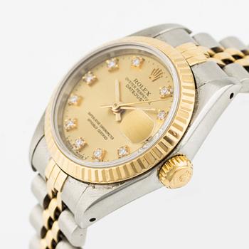 Rolex, Oyster Perpetual, Datejust, "Diamond Dial", wristwatch, 26 mm.