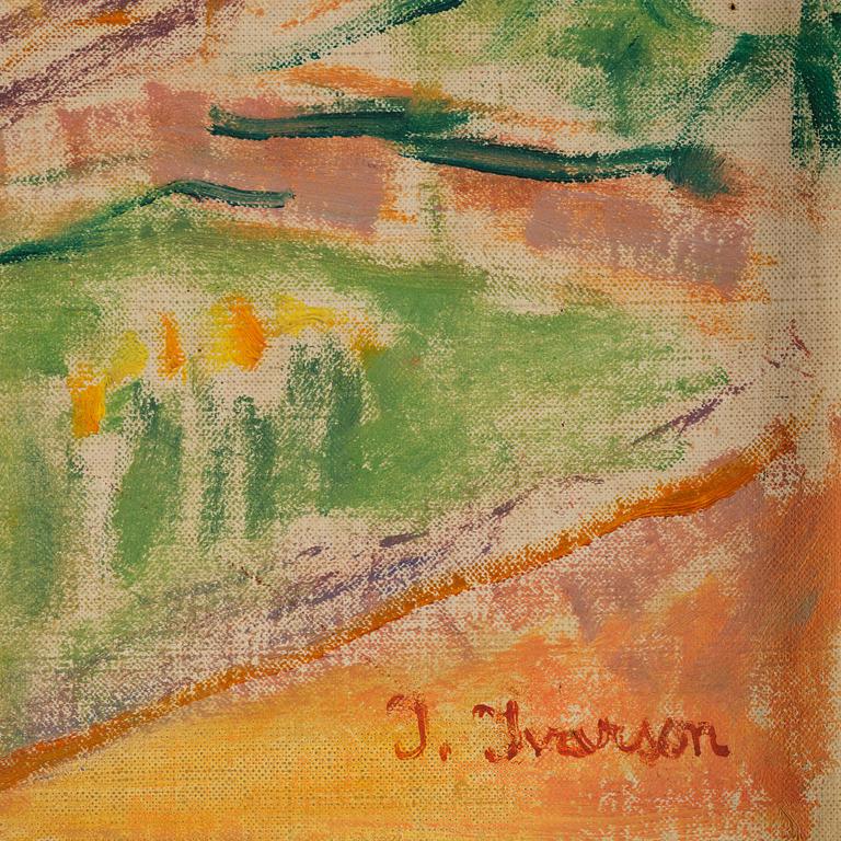 Ivan Ivarson, Yellow house in summer landscape.