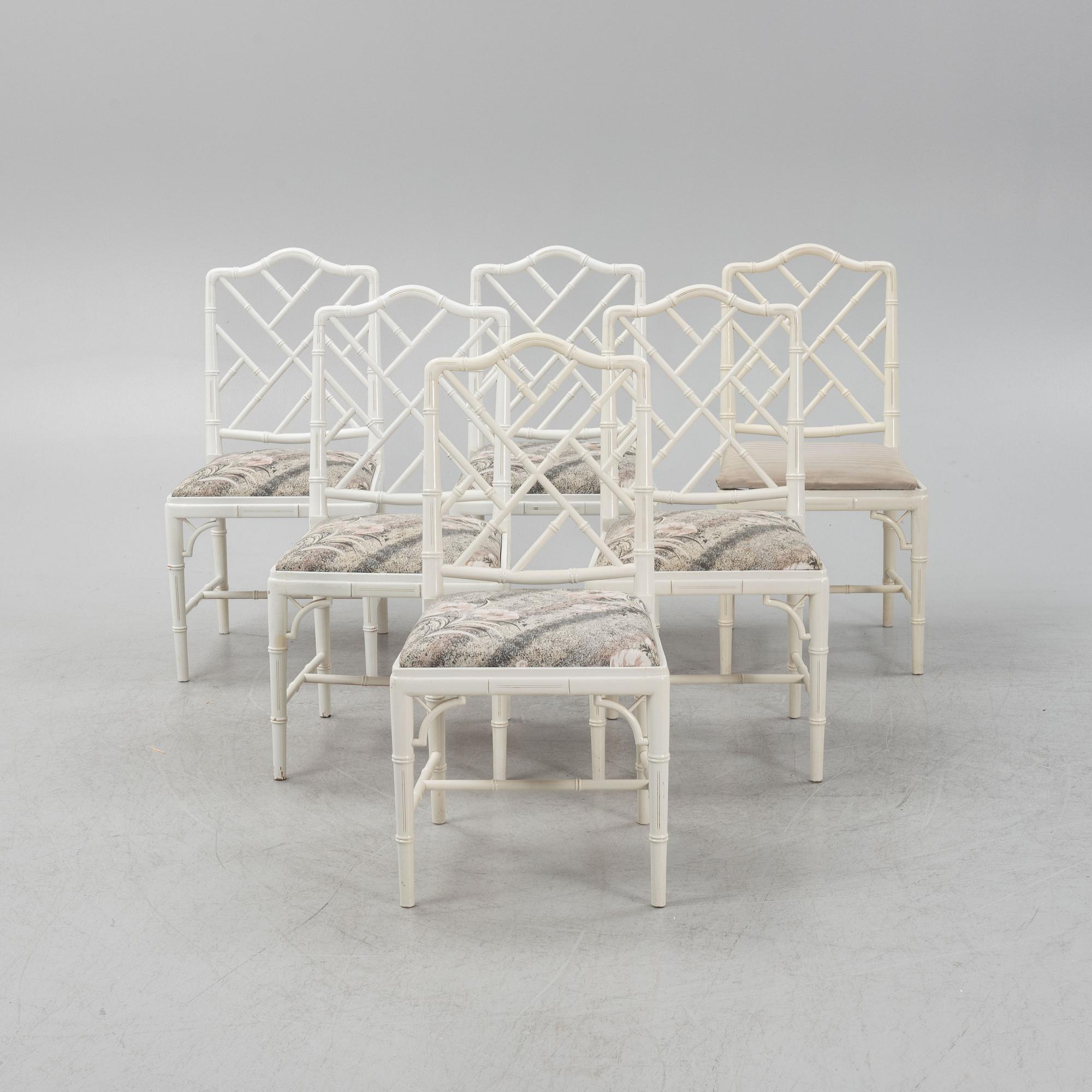 A 7-piece dining group, Miranda of Sweden, late 20th Century.