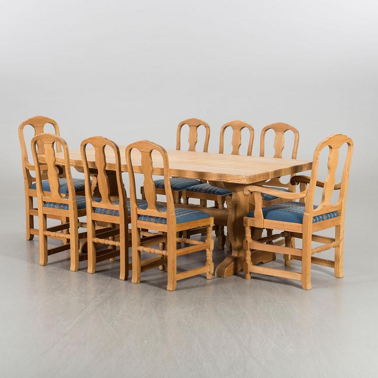 BORD samt STOLAR, 8 st, Krogenäs, Norge,
