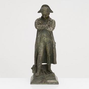 A 20th century patinated white metal sculpture.