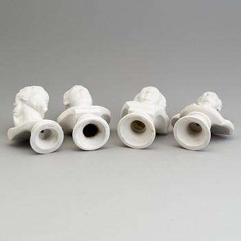 NINE PARIAN BUSTS, Gustafsberg and Rörstrand, ca 1900.