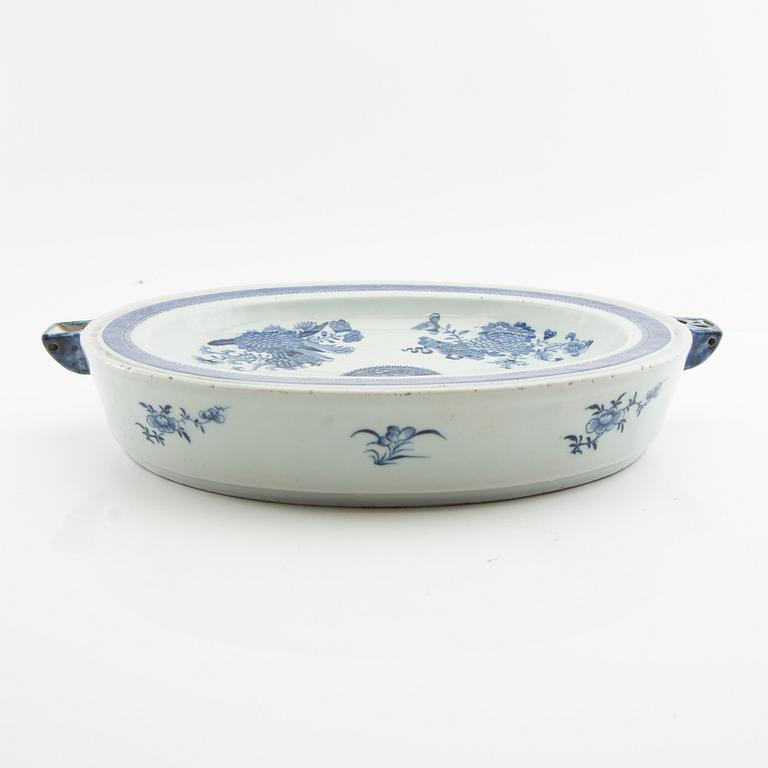 Värmefat, porslin, Qingdynastin, Jiaqing (1796-1820).