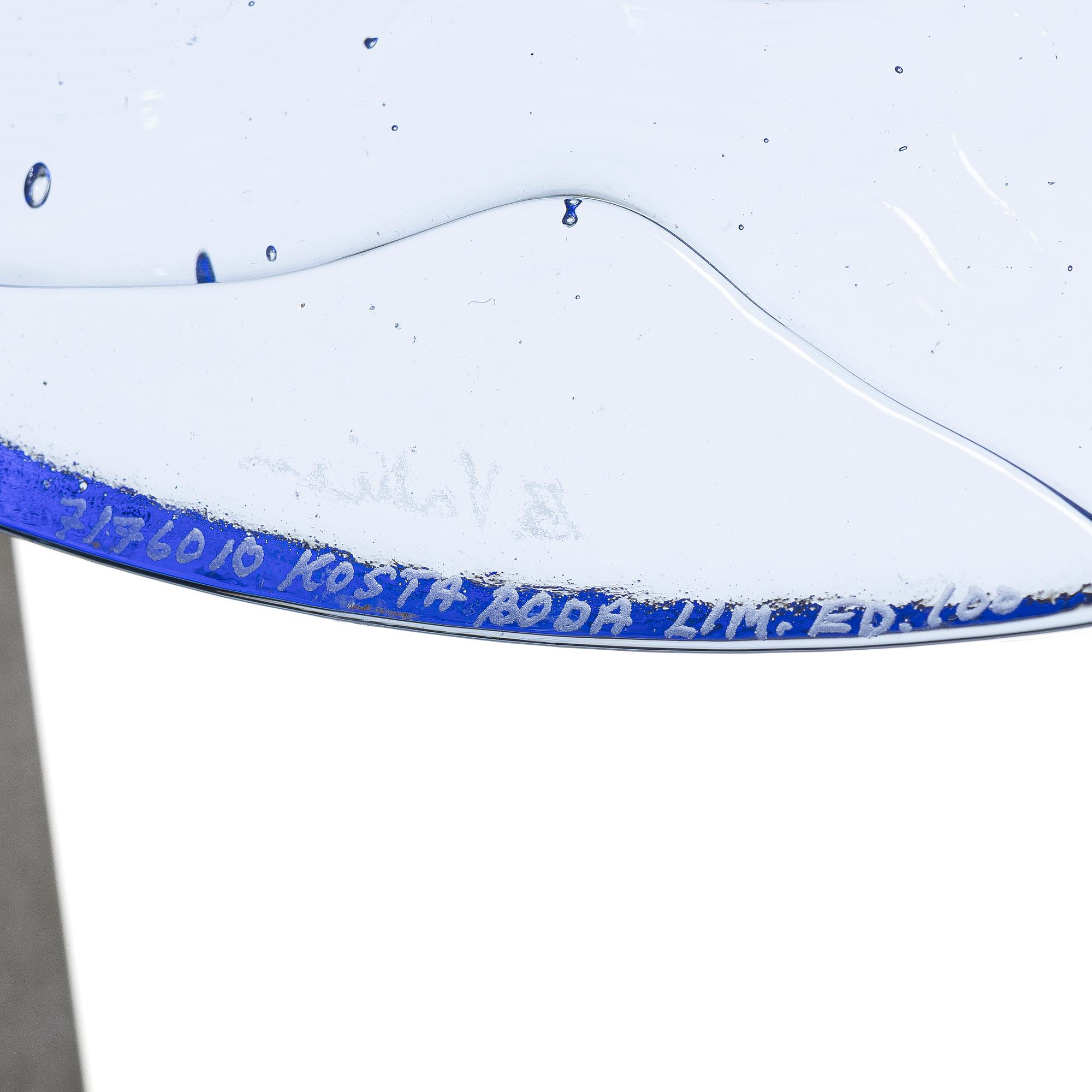 Bertil Vallien, Sculpture, art glass. Kosta Boda, limited edition of 100. Signed and numbered.
