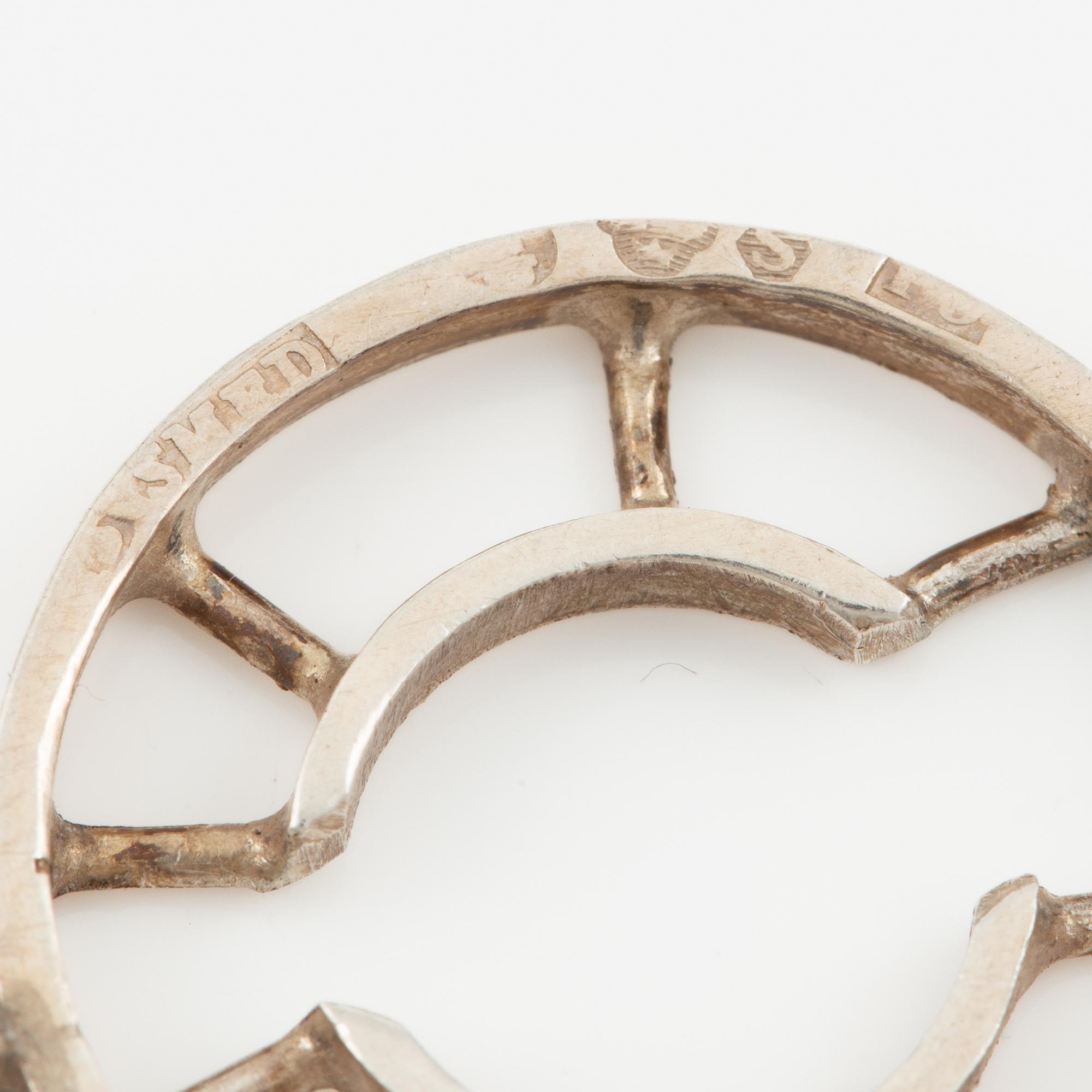 Lars Arby, two necklaces, sterling silver, Gothenburg 1965 and 1967.