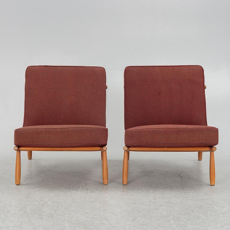 Alf Svensson, fåtöljer, ett par, "Domus", Dux, 1950/60 tal.