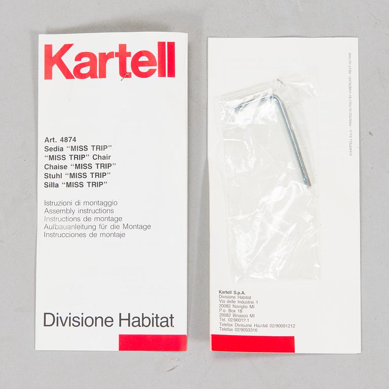 Philippe Starck, stolar, ett par, ”Miss Trip", Kartell.