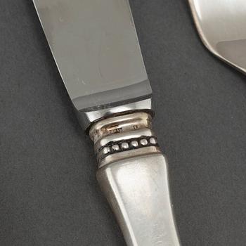 23 pieces of silver cutlery from MGAB in Lidköping, model "Uppsala", 1970s.
