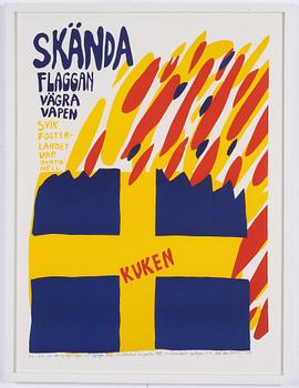 Carl Johan De Geer, "Skända flaggan- Vägra vapen".