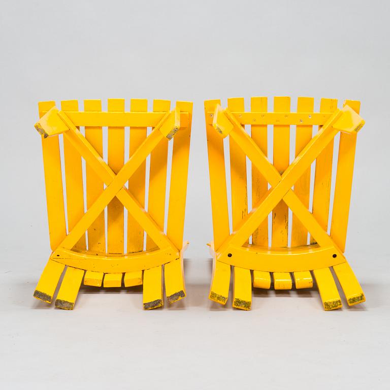 Alvar Aalto, 3+1 garden chairs (Sun-series)'310' for Artek 1960's and late 20th century.