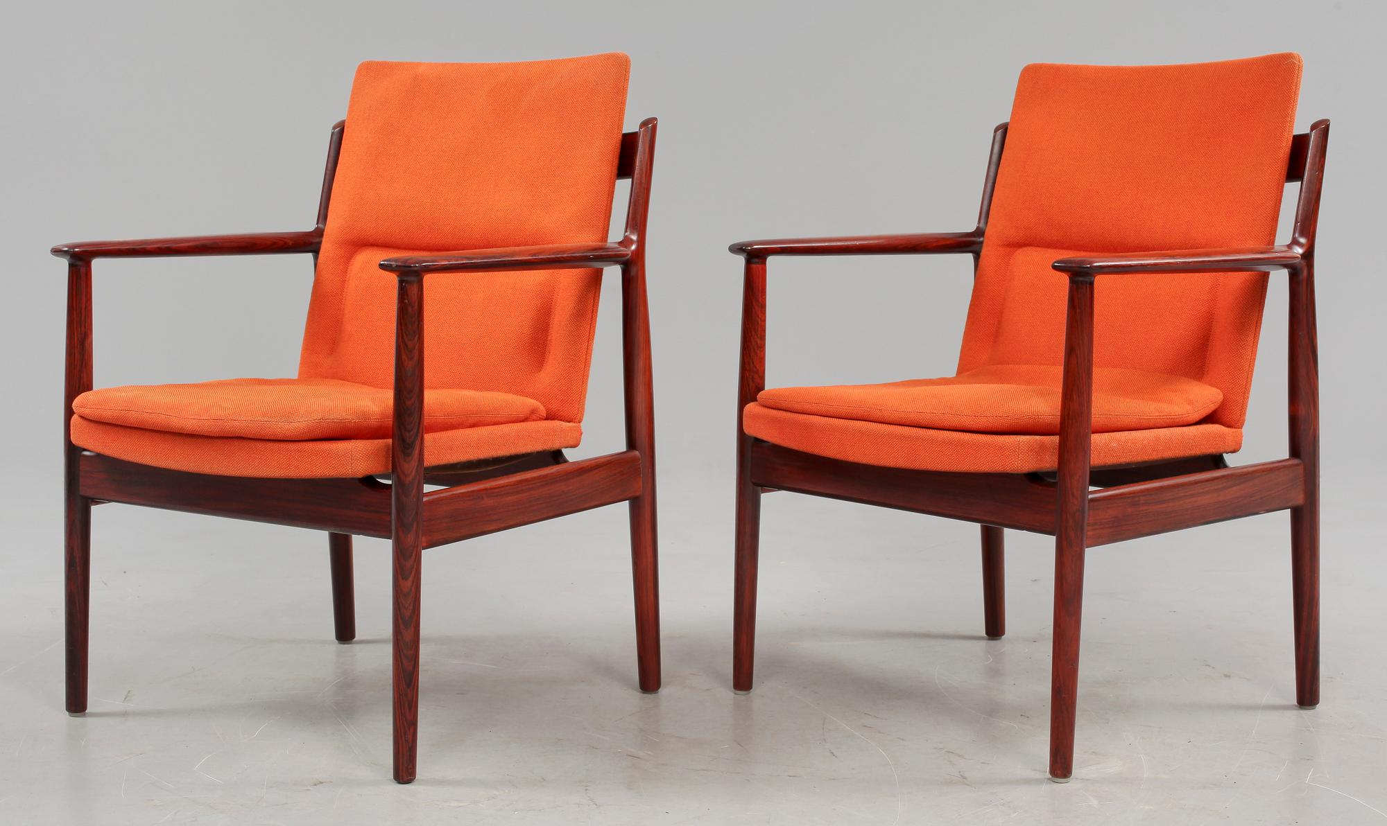 KARMSTOLAR, 4 st, Sibast furniture, Danmark, 1960-tal.
