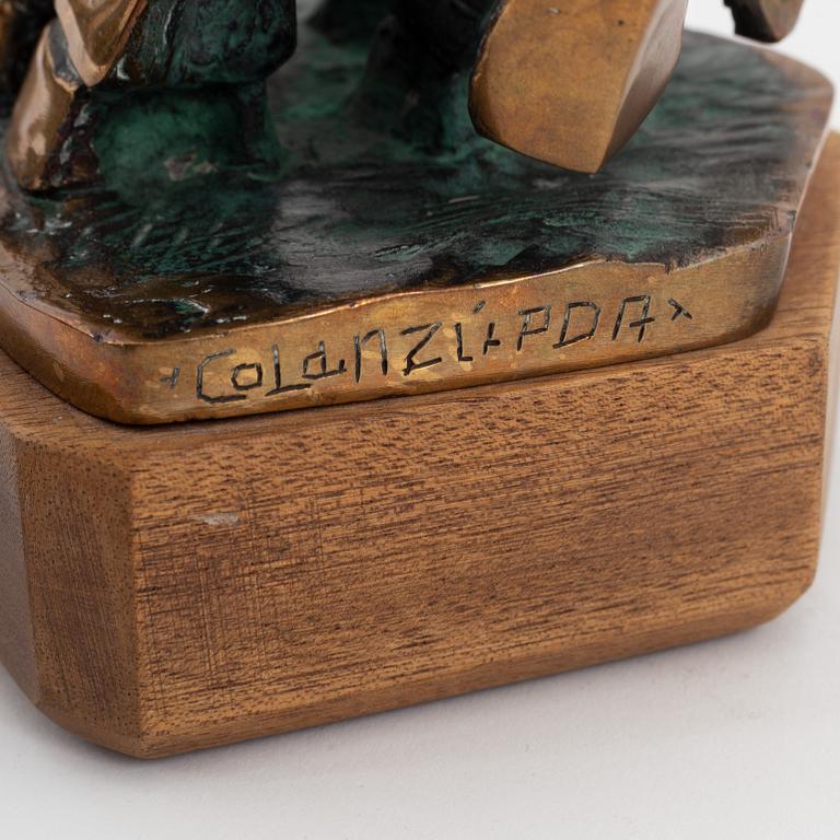 Domenico Colanzi, a patented bronze sculpture, signed and dated 1982.